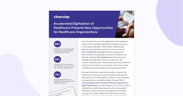 Accelerated Digitization of Healthcare Presents New Opportunities for Healthcare Organizations
